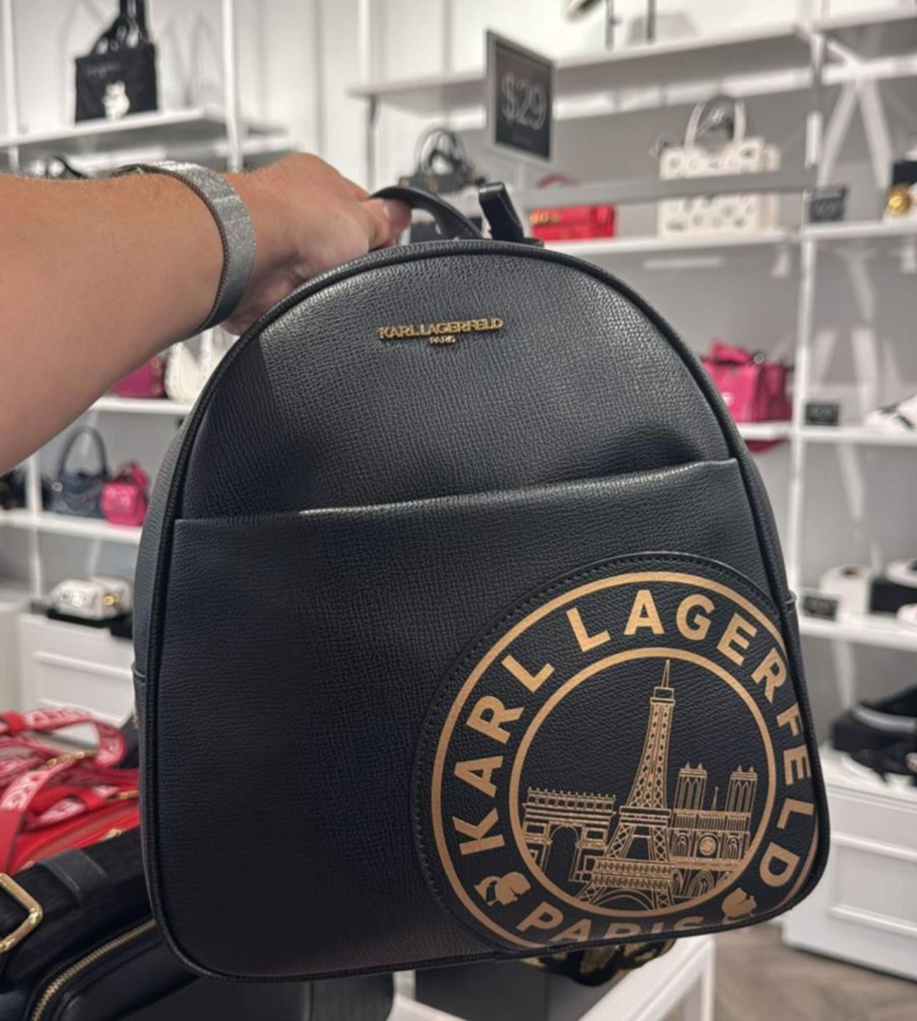 Karl Lagerfeld Backpack with Iconic Logo MAYBELLE KARL HEAD TAG BACKPACK – On Sale Now with Up to 50  main image 3