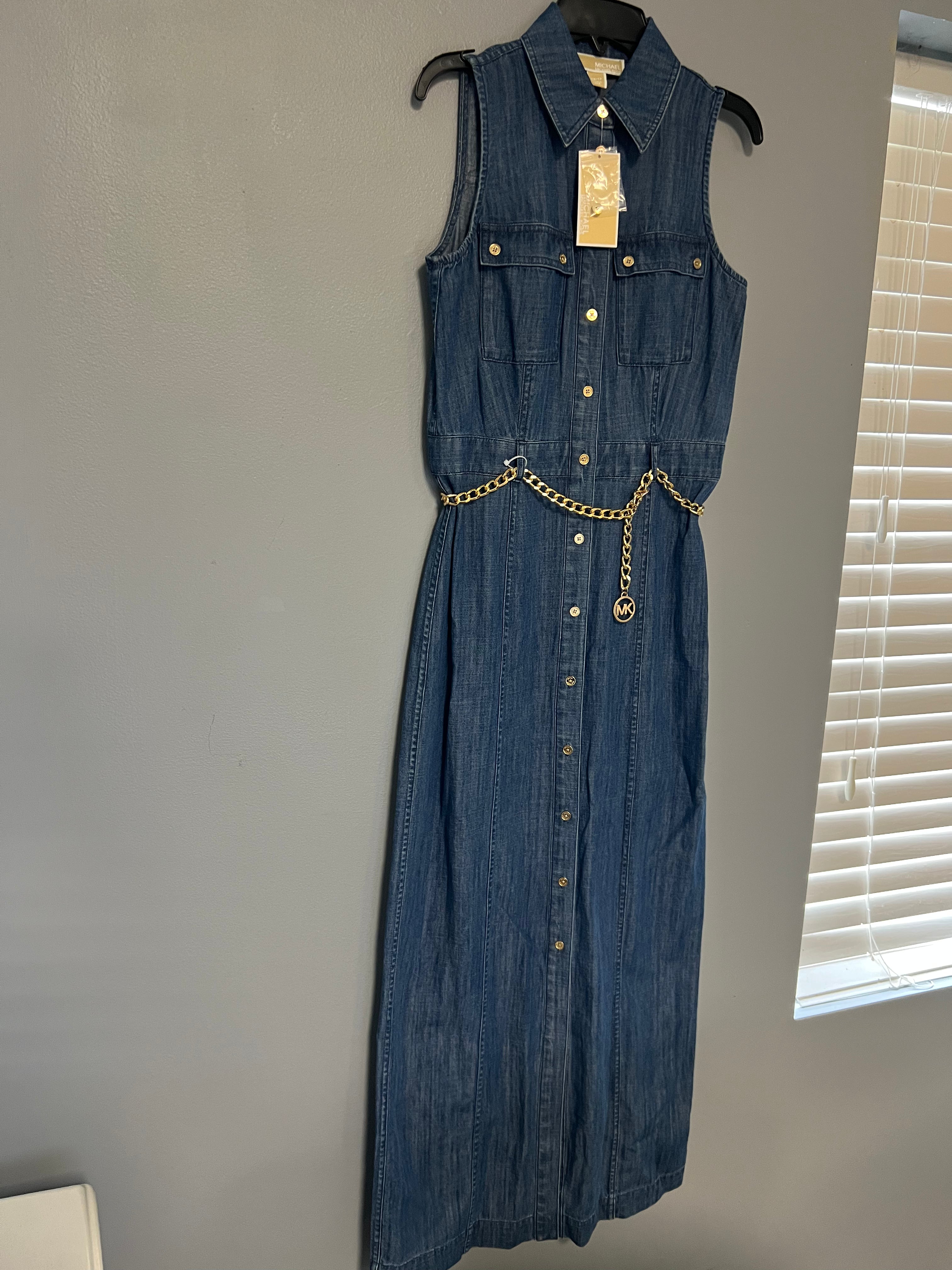 Michael Kors sleevless denim dress USASHOPDIRECT LLC Michael Kors sleevless denim dress USASHOPDIRECT LLC