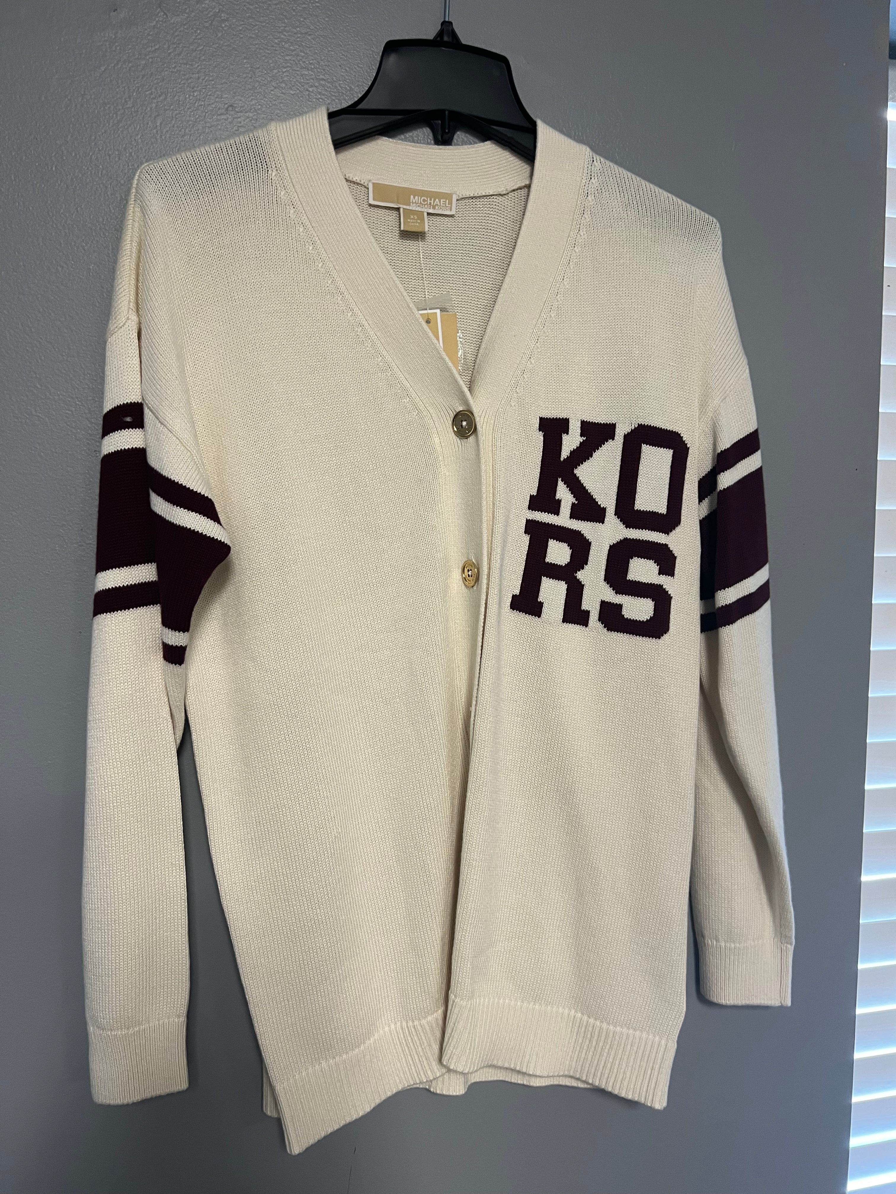 アウターその他 MICHAEL MICHAEL KORS WOOL CARDIGAN Michael Kors Wool cardigan with detachable chain belt | The