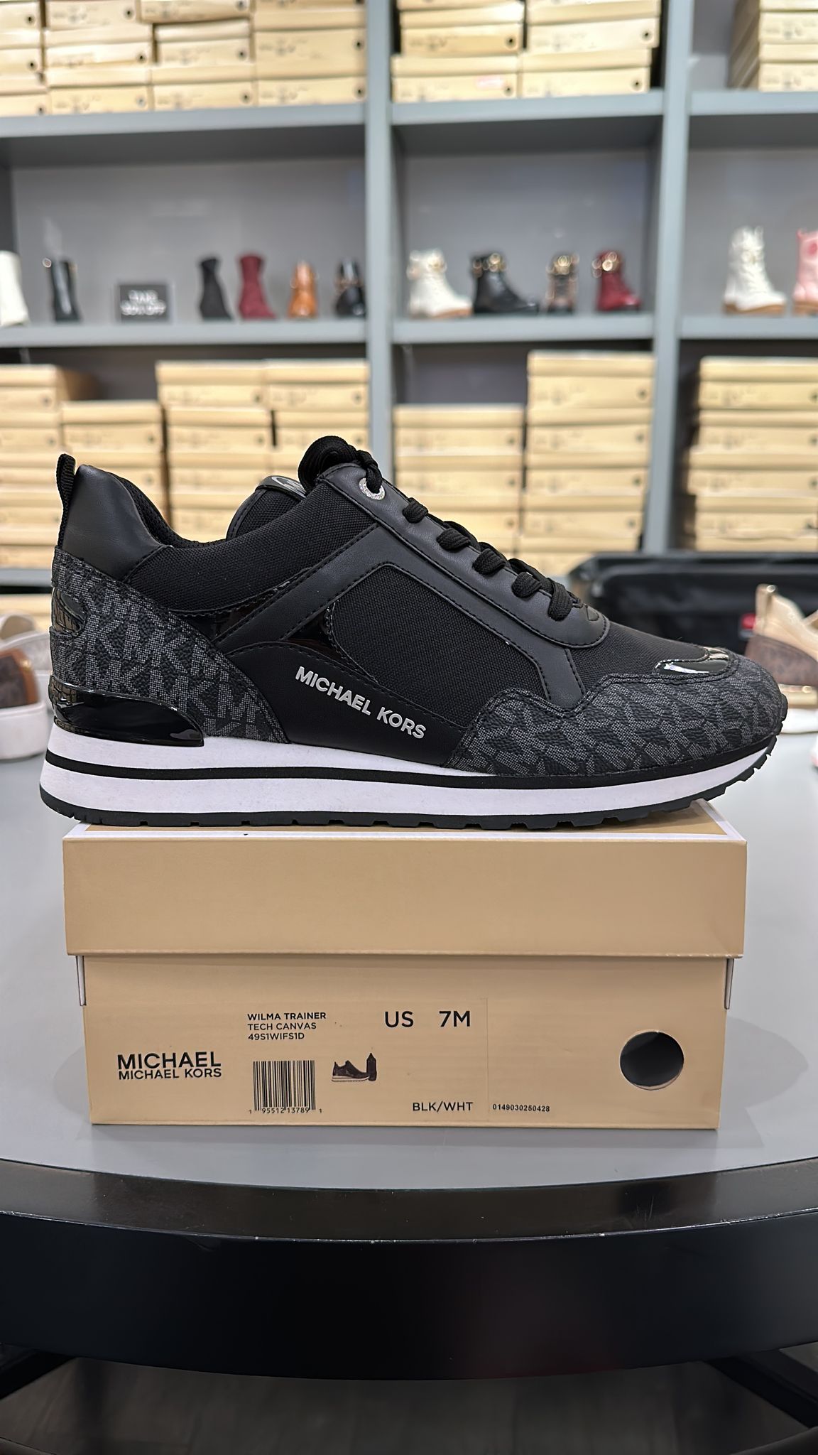 Michael Kors black maddy sneaker - Main Image
