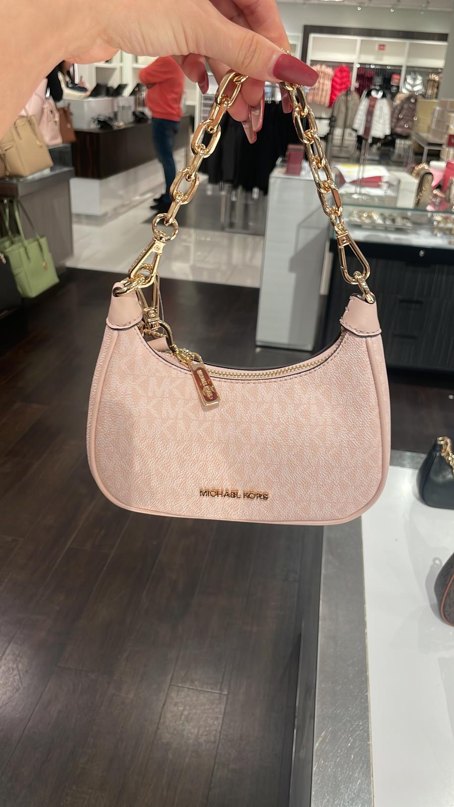 Michael Kors Cora Mini Zip Pouchette Vanilla – Balilene