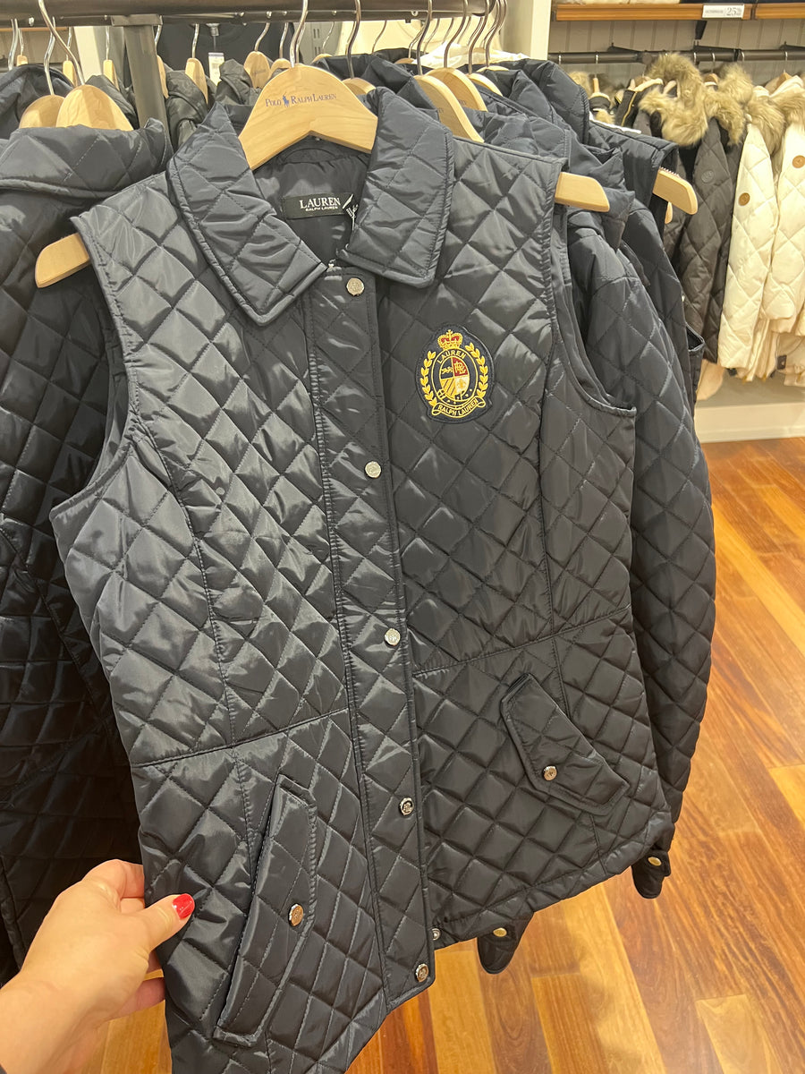 LAUREN RALPH LAUREN Crest Patch Quilted Vest