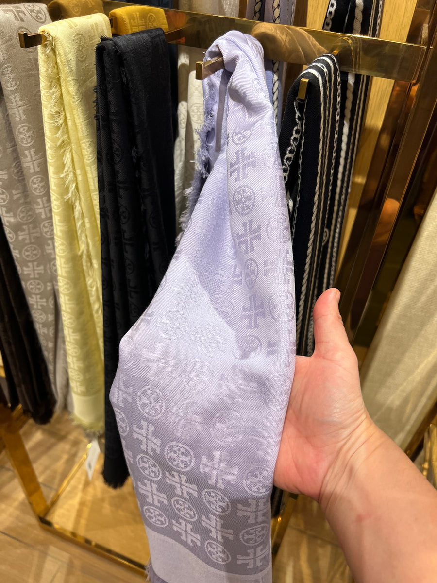 Tory Burch logo scarf