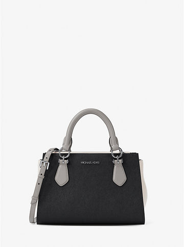Michael Kors Marilyn Small Color-Block Saffiano Leather Messenger Bag