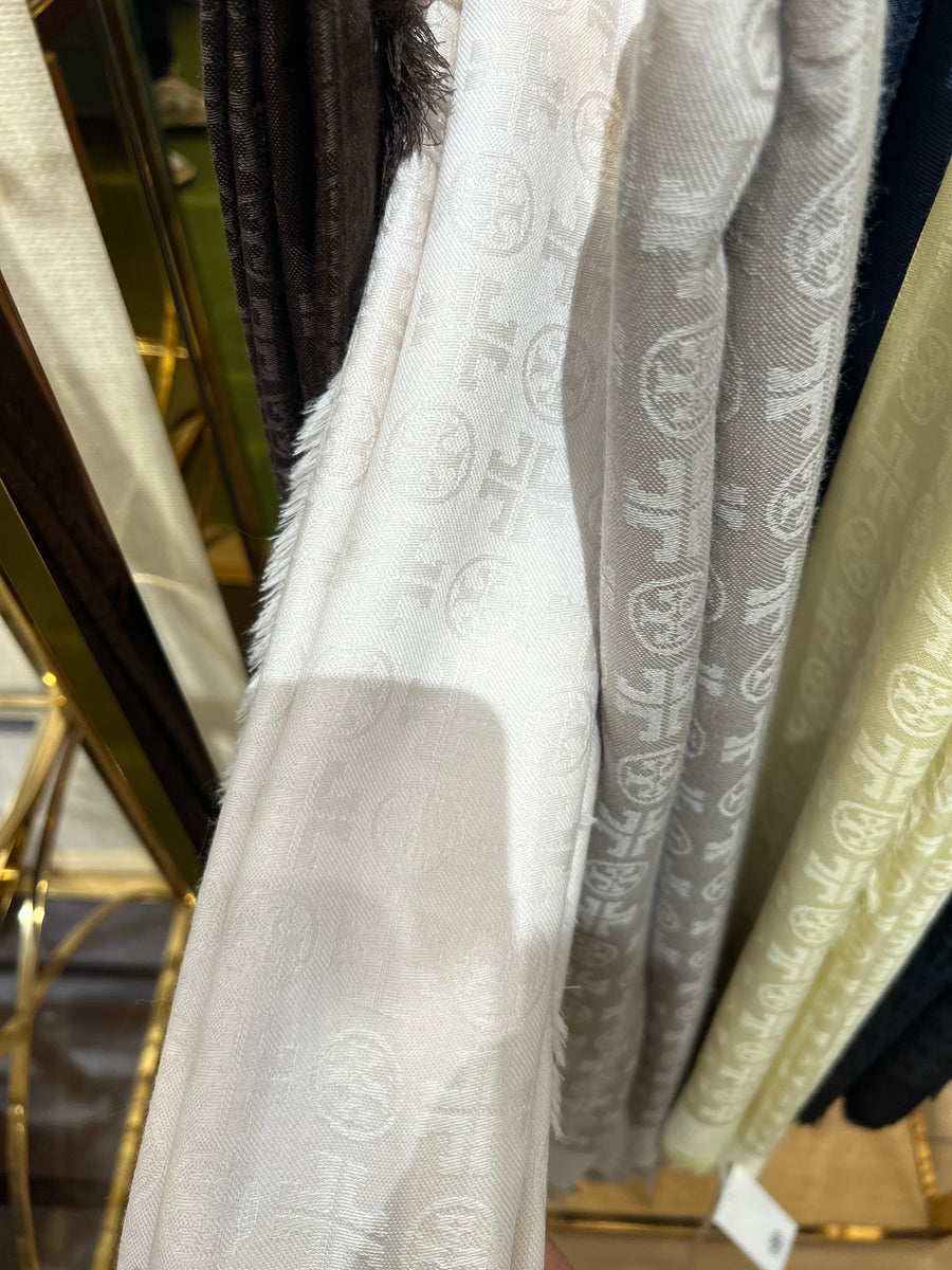 Tory Burch logo scarf