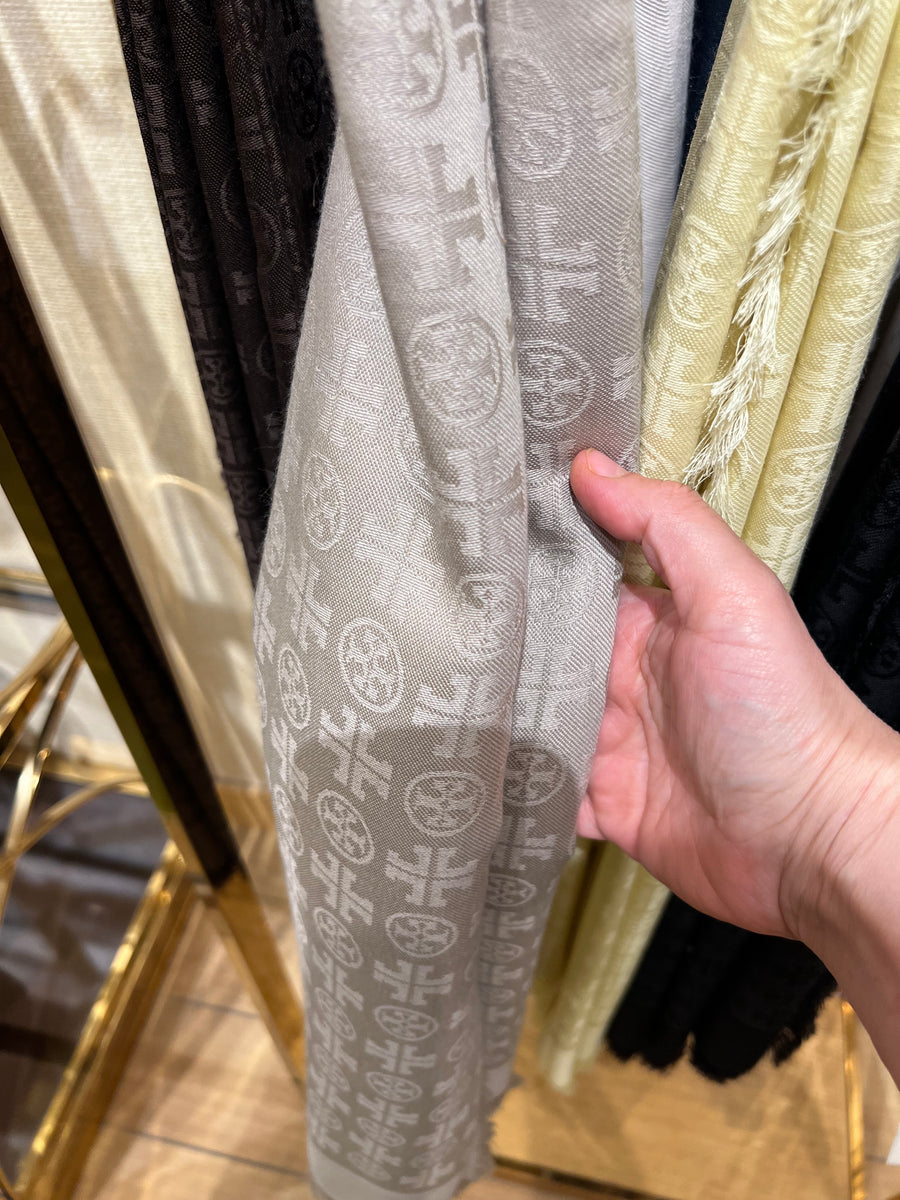 Tory Burch logo scarf