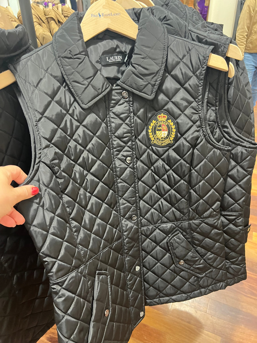 LAUREN RALPH LAUREN Crest Patch Quilted Vest