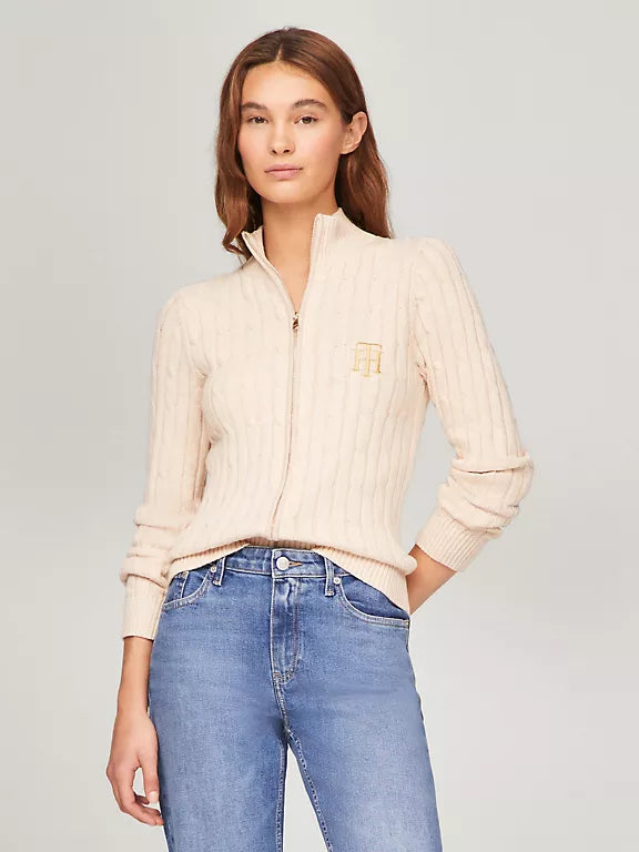 Tommy Hilfiger Mockneck Zip Cardigan