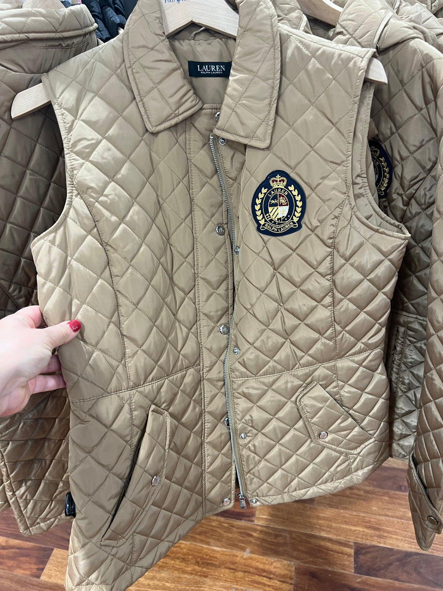 LAUREN RALPH LAUREN Crest Patch Quilted Vest