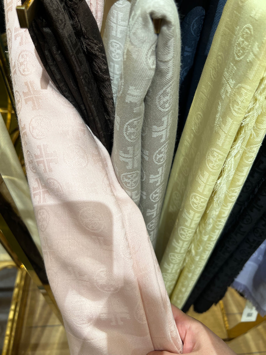 Tory Burch logo scarf