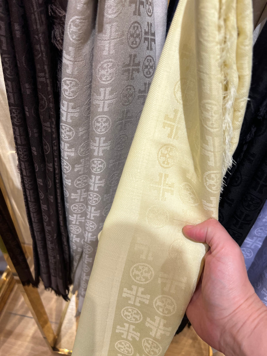 Tory Burch logo scarf