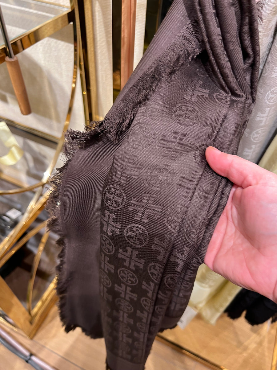 Tory Burch logo scarf