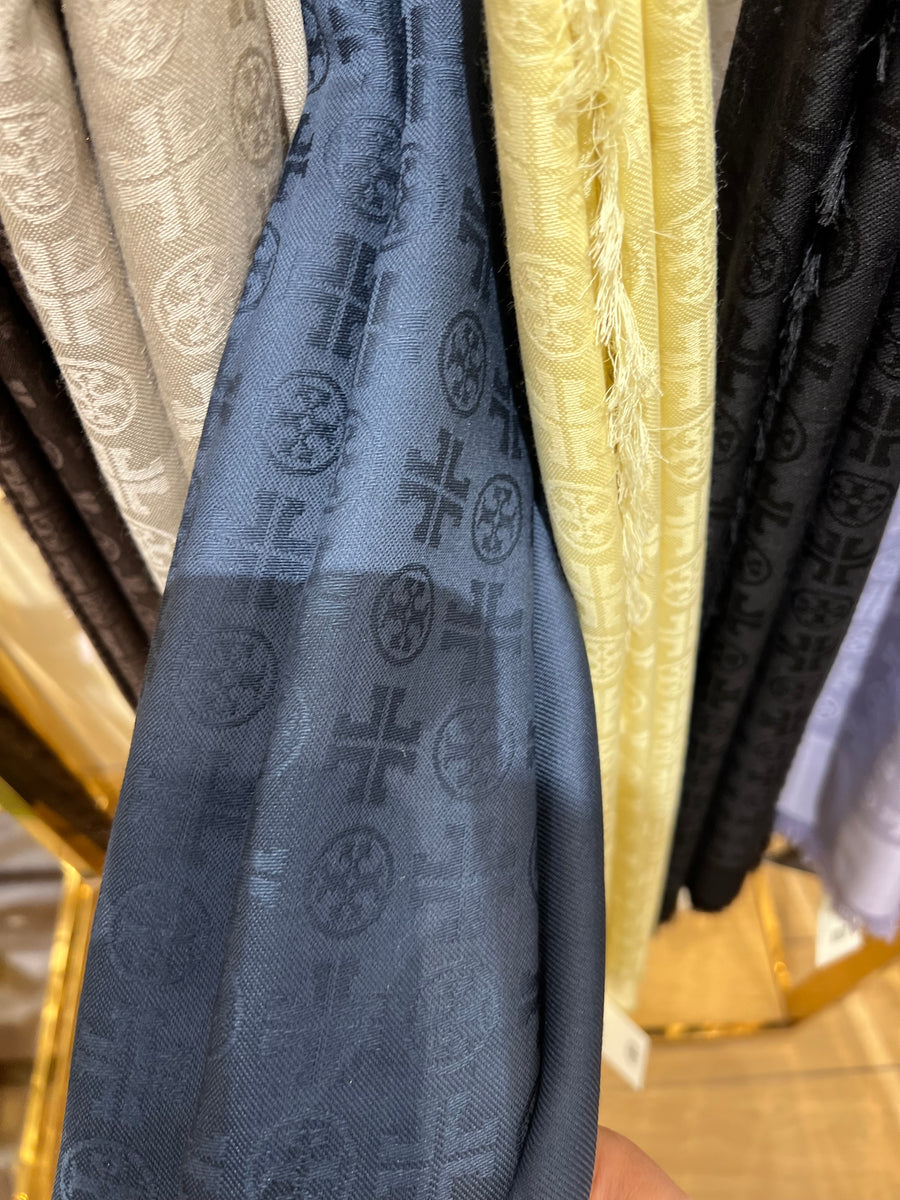 Tory Burch logo scarf