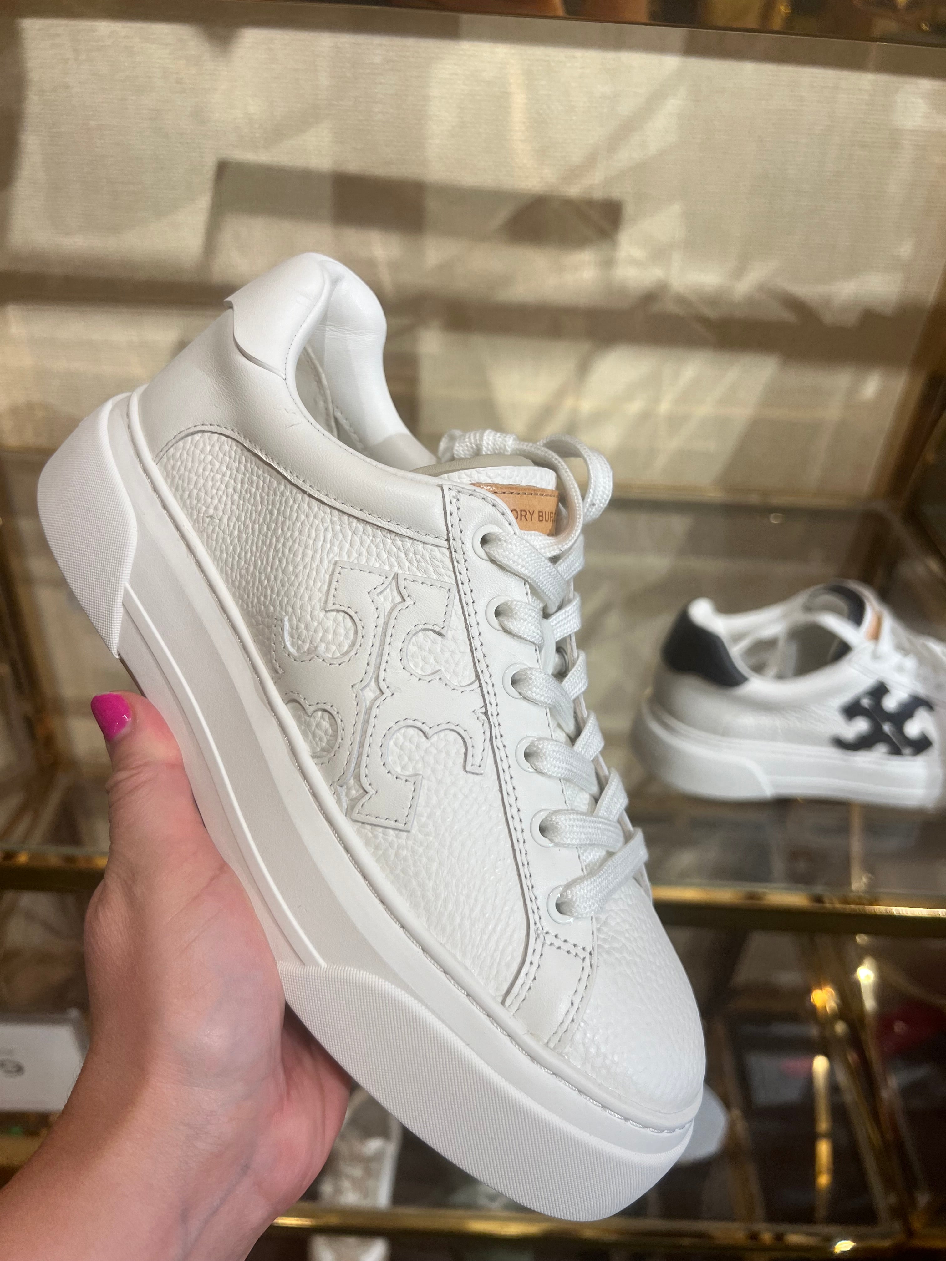 【TORY BURCH】Color Block プラットフォームスニーカー Tory Burch Signature Color Block Platform Leather Sneaker