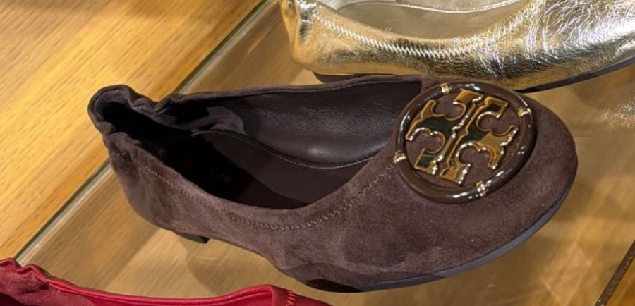 Tory Burch multi logo ballet flat