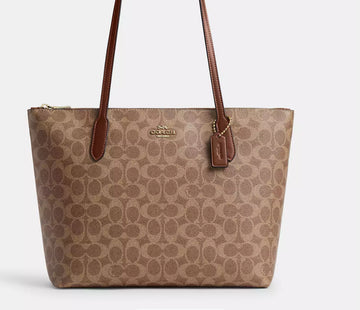Coach zip top tote