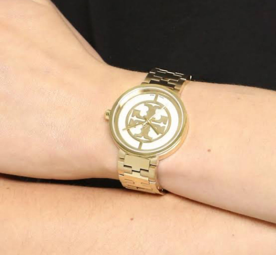 Tory Burch gold reva watch