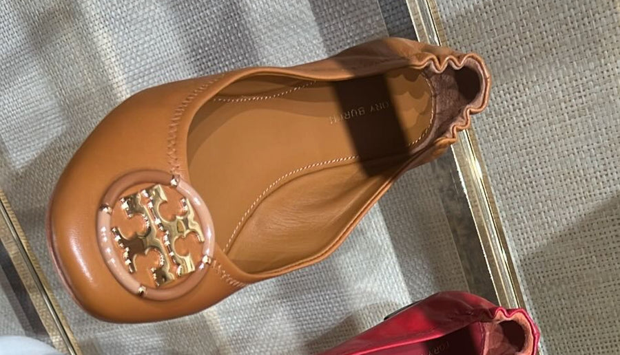 Tory Burch multi logo ballet flat