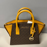Michael Kors Bags | Michael Kors Avril Small Leather Top-Zip Satchel Powder Blush Color | Color: Gold/Pink | Size: Small | Wallet_Bag's Closet