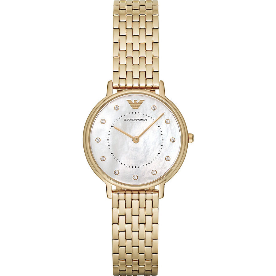 Emporio Armani Two-Hand Gold-Tone Stainless Steel Watch AR11007
