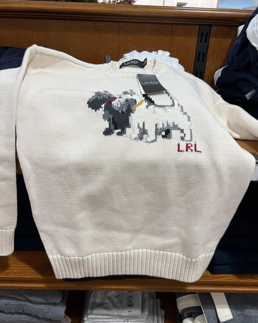 Ralph Lauren dog applique sweater