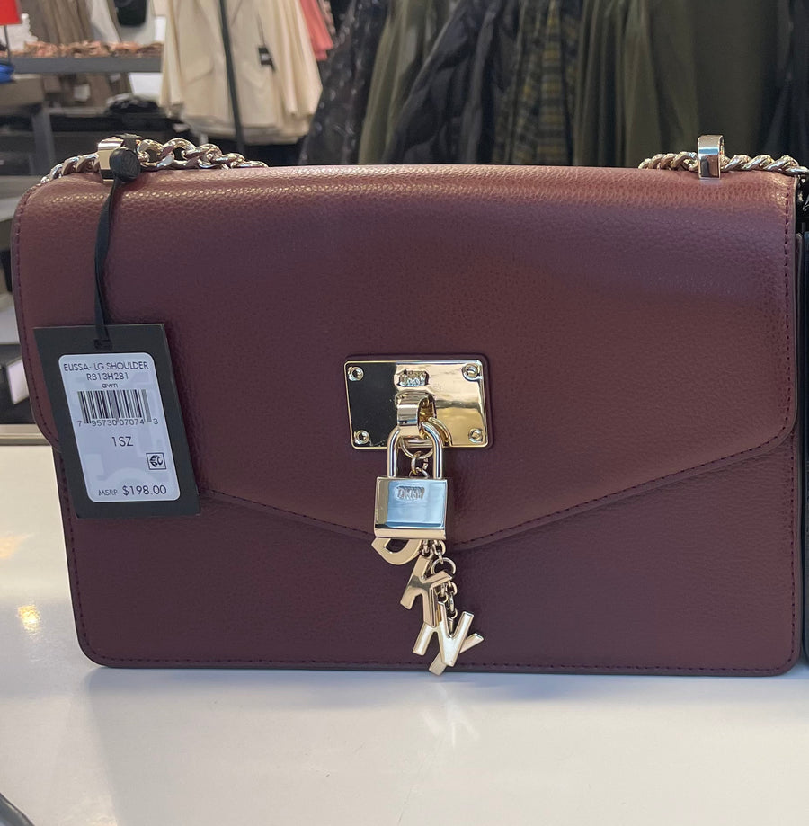DKNY Elissa Leather Chain Strap Shoulder Bag