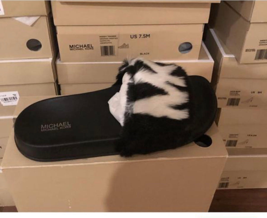 Michael Kors faux fur slippers