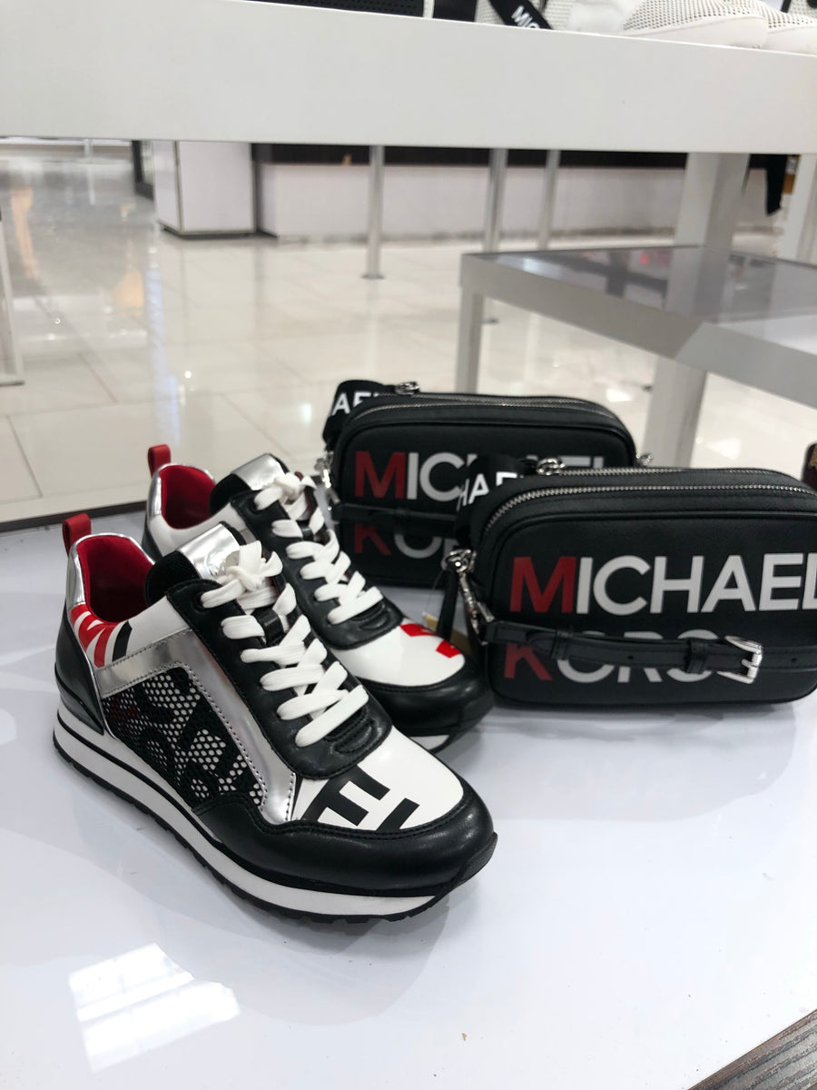 Michael Kors Maddy trainer graphic printed nappa sneaker