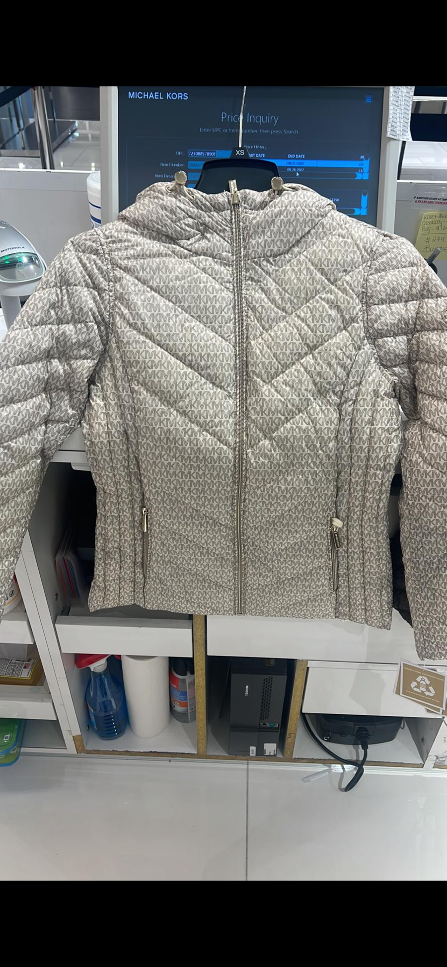 Michael Kors logo down jacket