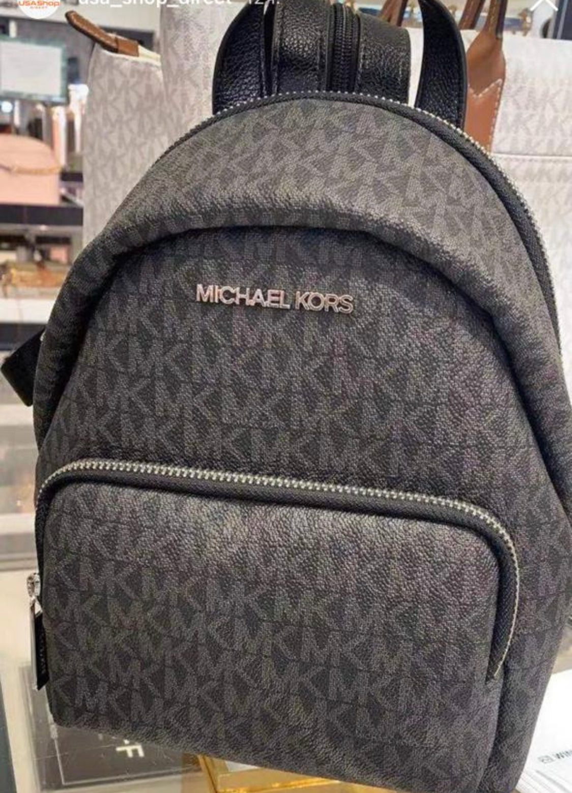Michael Kors Black Erin Monogram Backpack Erin Medium Backpack in BLACK - Sale | Michael Kors [US] main image 4