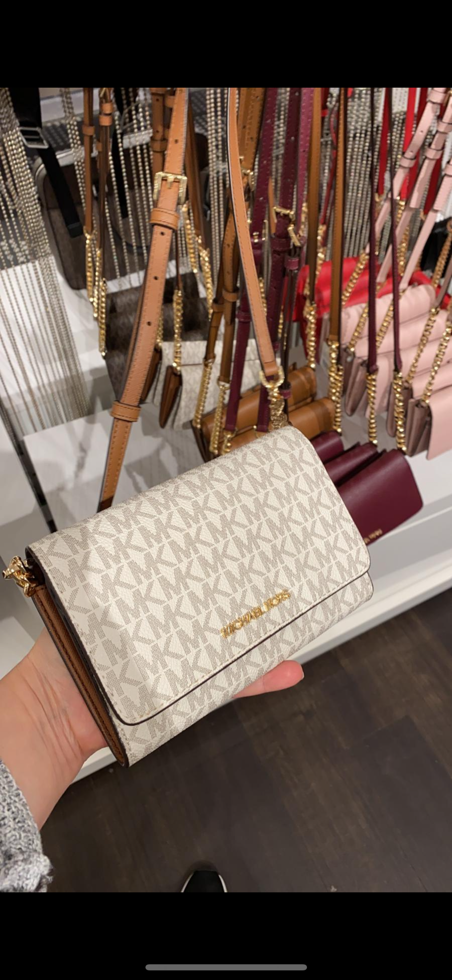 Michael Kors wallet on chain crossbody