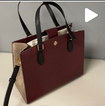 Tory Burch Emerson Color-block Strutured Work Satchel