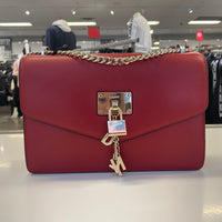 Dkny elissa leather 2025 chain strap signature crossbody